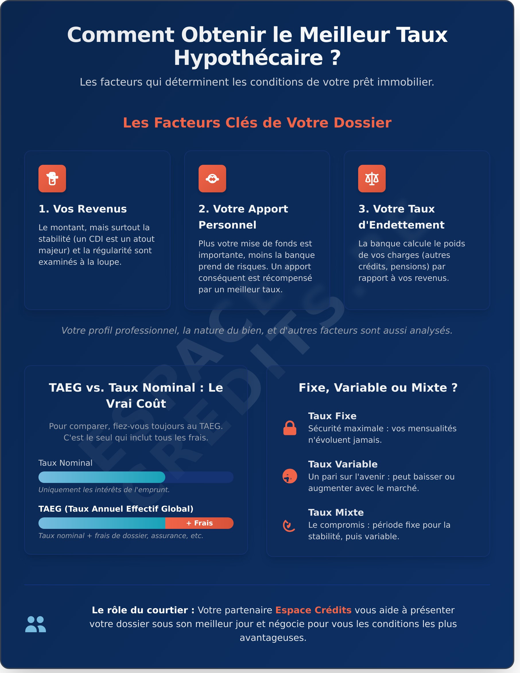 Taux Hypothécaire : Le Guide Complet pour Comprendre et Obtenir le Meilleur Taux - Infographic